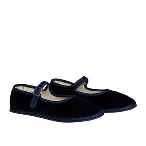 Vibi Venezia Mary Jane Velvet Ballet Flats